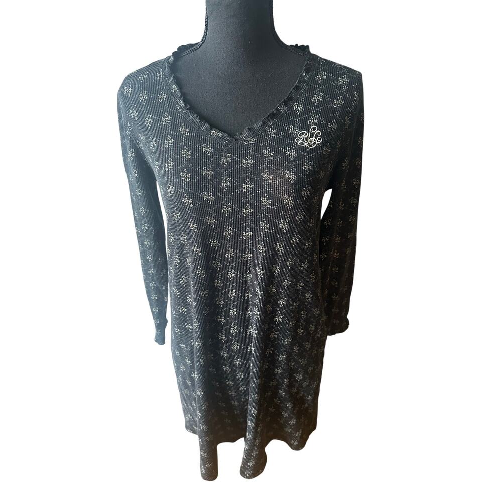 Lauren Ralph Lauren Floral Sleep Shirt Dress M Ditsy Nightgown Lounge Wear